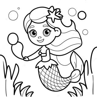 Elsa Mermaid Underwater Adventure Coloring Page | Elsa Mermaid coloring page