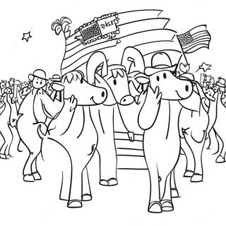 Exciting Election Day Parade Coloring Page | Election Day coloring page