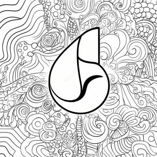 TikTok Logo Coloring Page | TikTok coloring page