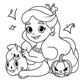 Disney Princess Halloween Coloring Page | Disney Princess Halloween coloring page