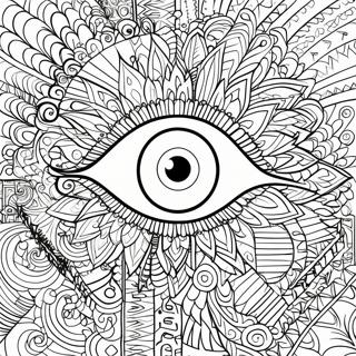 Intricate Eye Mandala Coloring Page | Eye for Adults coloring page