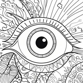 Realistic Human Eye Coloring Page | Eye for Adults coloring page