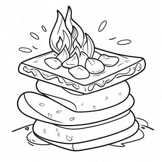 S'more Coloring Page | Smore coloring page