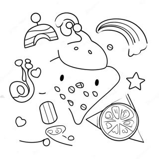 Colorful Pop It Shapes Coloring Page | Pop It coloring page