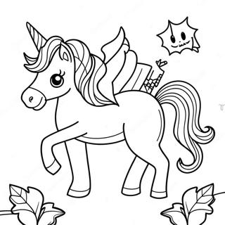 Halloween Unicorn Coloring Page | Halloween Unicorn coloring page