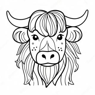 Highland Cow Coloring Page | Highland Cow coloring page