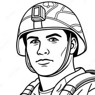 Soldier in Camouflage Uniform Coloring Page | Military coloring page