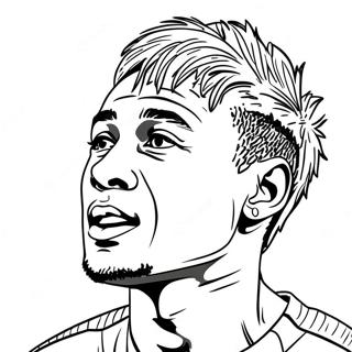 Neymar PSG Coloring Page | Neymar PSG coloring page
