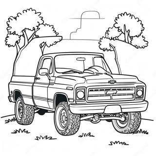 Chevy Truck Coloring Page | Chevy Truck coloring page