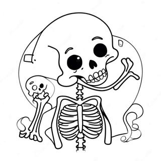 Witty Skeletons Coloring Page | Dark Humor coloring page