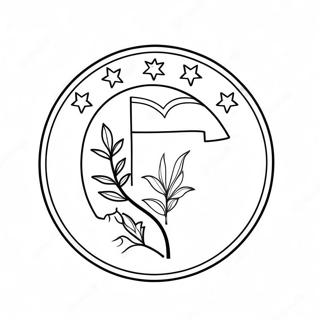 Tennessee State Flag Coloring Page | Tennessee coloring page