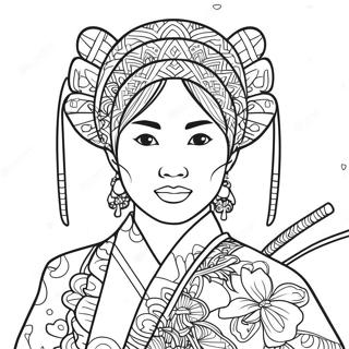 AAPI Heritage Month Coloring Page | AAPI coloring page