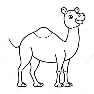 Cute Cartoon Camel Coloring Page | Camel coloring page