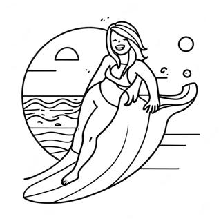 Surfing Coloring Page | Surfing coloring page