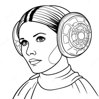 Princesa Leia Páginas para Colorear