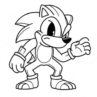 Sonic the Werehog Coloring Page | Sonic the Werehog coloring page
