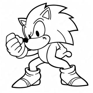 Sonic the Werehog in Action Coloring Page | Sonic the Werehog coloring page