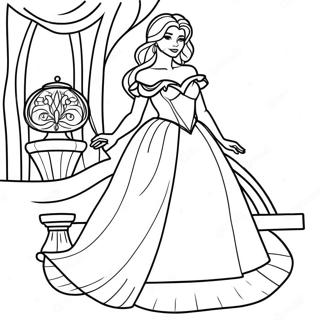 Mal in Her Magical Dress Coloring Page | Mal Descendants coloring page