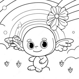 Purple Rainbow Friends Coloring Page | Purple Rainbow Friends coloring page