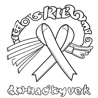 Red Ribbon Week Flyer Coloring Page | Red Ribbon Week Flyer coloring page