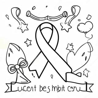 Colorful Red Ribbon Week Celebration Coloring Page | Red Ribbon Week Flyer coloring page