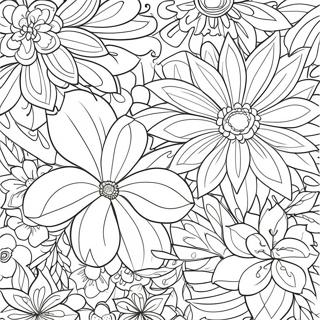 Finished Flowers Coloring Page | Finished Flowers coloring page