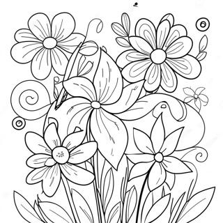 Færdige Blomster Malebøger