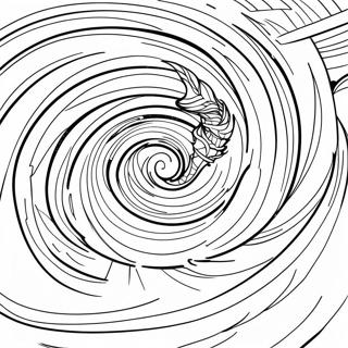 Powerful Hurricane Swirling Coloring Page | Hurricane coloring page