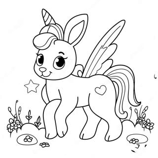 Bunny Unicorn Coloring Page | Bunny Unicorn coloring page