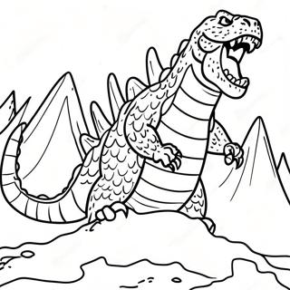 Godzilla Minuus Eén Kleurplaten