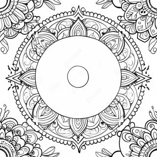 Celestial Moon Mandala Coloring Page | Celestial Moon for Adults coloring page