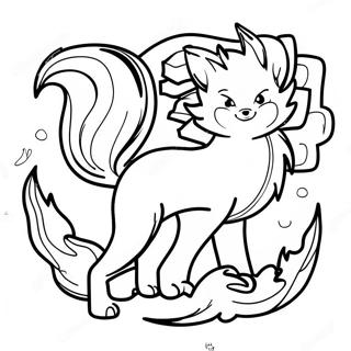 Nine Tailed Fox Naruto Coloring Page | Nine Tailed Fox Naruto coloring page