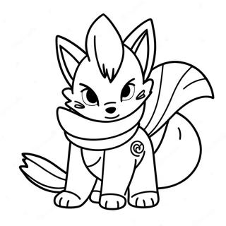 Cute Nine Tailed Fox Naruto Coloring Page | Nine Tailed Fox Naruto coloring page
