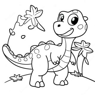 Spot the Friendly Dinosaur Coloring Page | The Good Dinosaur coloring page