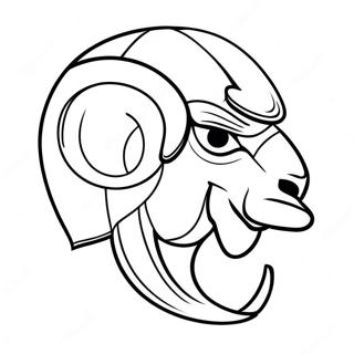 LA Rams Logo Coloring Page | LA Rams coloring page