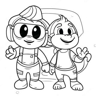 Mikey and JJ Coloring Page | Mikey and JJ coloring page