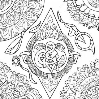 Pagan Symbols Coloring Page | Pagan coloring page