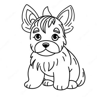 Yorkie Puppy Coloring Page | Yorkie coloring page