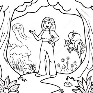Page à colorier du jardin d'Éden | Page de coloriage Jardin d'Éden
