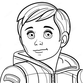 Ryder in Action Coloring Page | Ryder coloring page