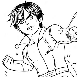 Eren Yeager Transforming Coloring Page | Attack on Titan coloring page