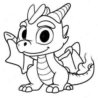 Spyro Breathing Fire Coloring Page | Spyro coloring page