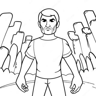 Herobrine Coloring Page | Herobrine coloring page