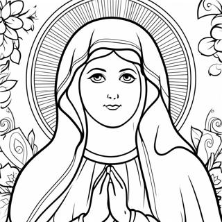 Virgin Mary Coloring Page | Virgin Mary coloring page