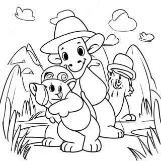 Monty and Friends Adventure Coloring Page | Monty coloring page