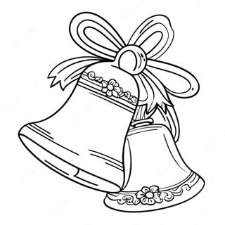 Festive Bell Coloring Page | Bell coloring page