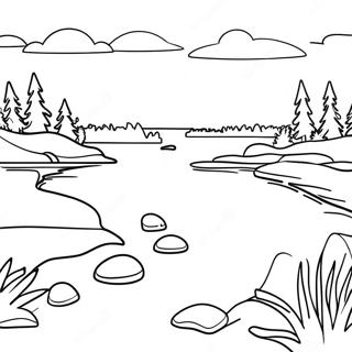 Beautiful Minnesota Lakes Coloring Page | Minnesota coloring page