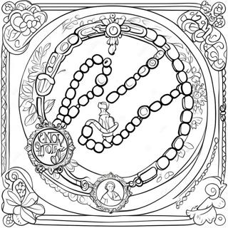 Rosary Coloring Page | Rosary coloring page
