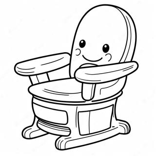 Cute Potty Chair Coloring Page | Potty Training coloring page