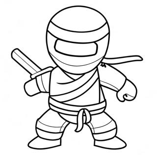 Ninja Roblox Character Coloring Page | Ninja Roblox coloring page